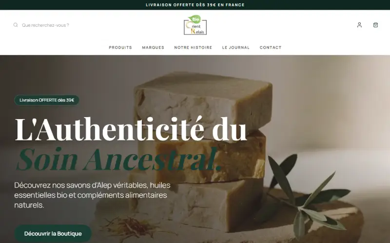Capture d'écran du site Orient Relais